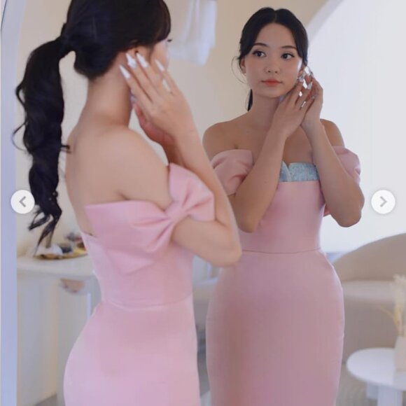 Hacchic Bow Sleeve Midi Dress - Picture 6 of 7